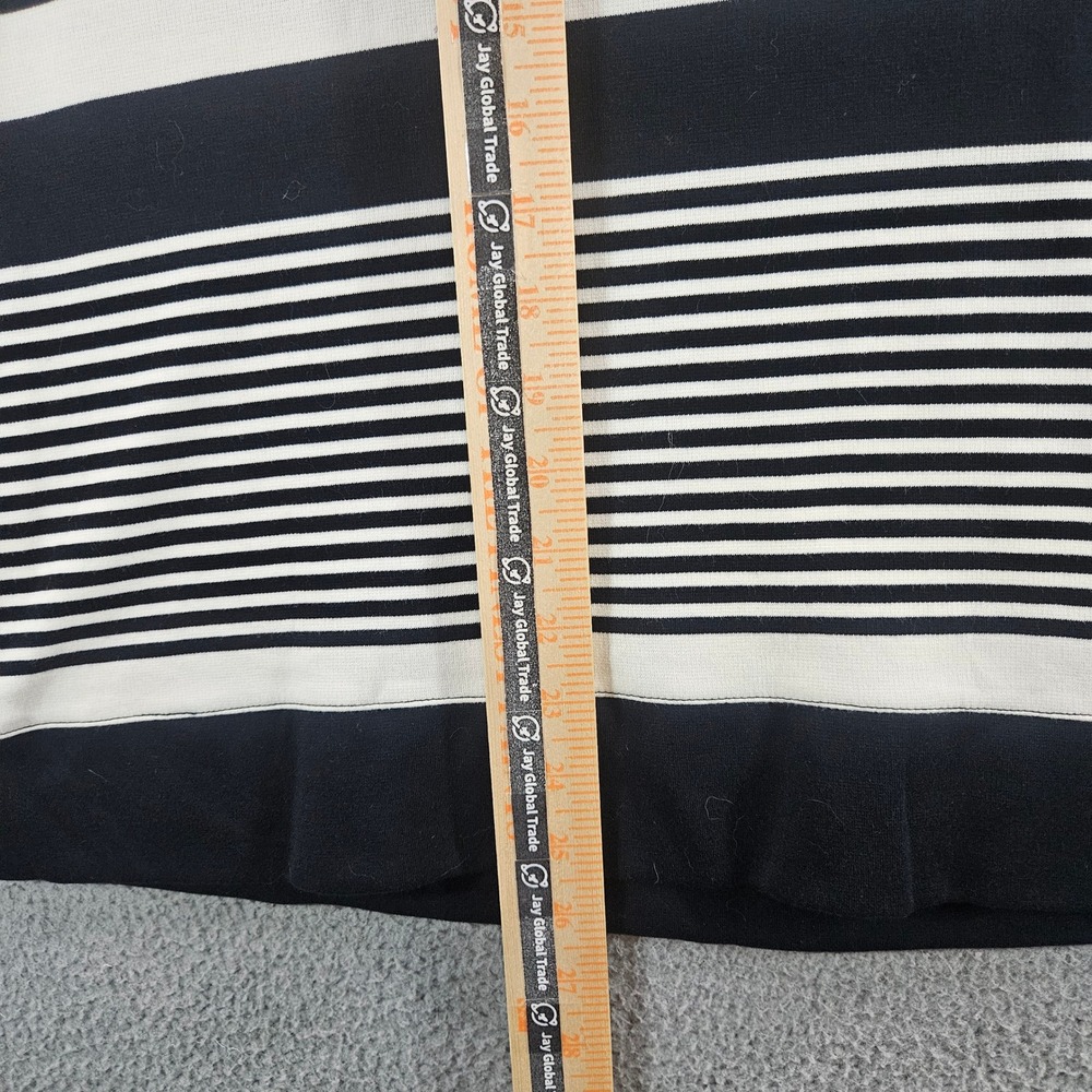 Talbots Petite Black White Striped‎ Cotton Boat Neck Long Sleeve Top Size P - Picture 7 of 8